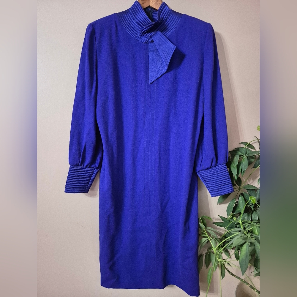 Vintage couture wool dress